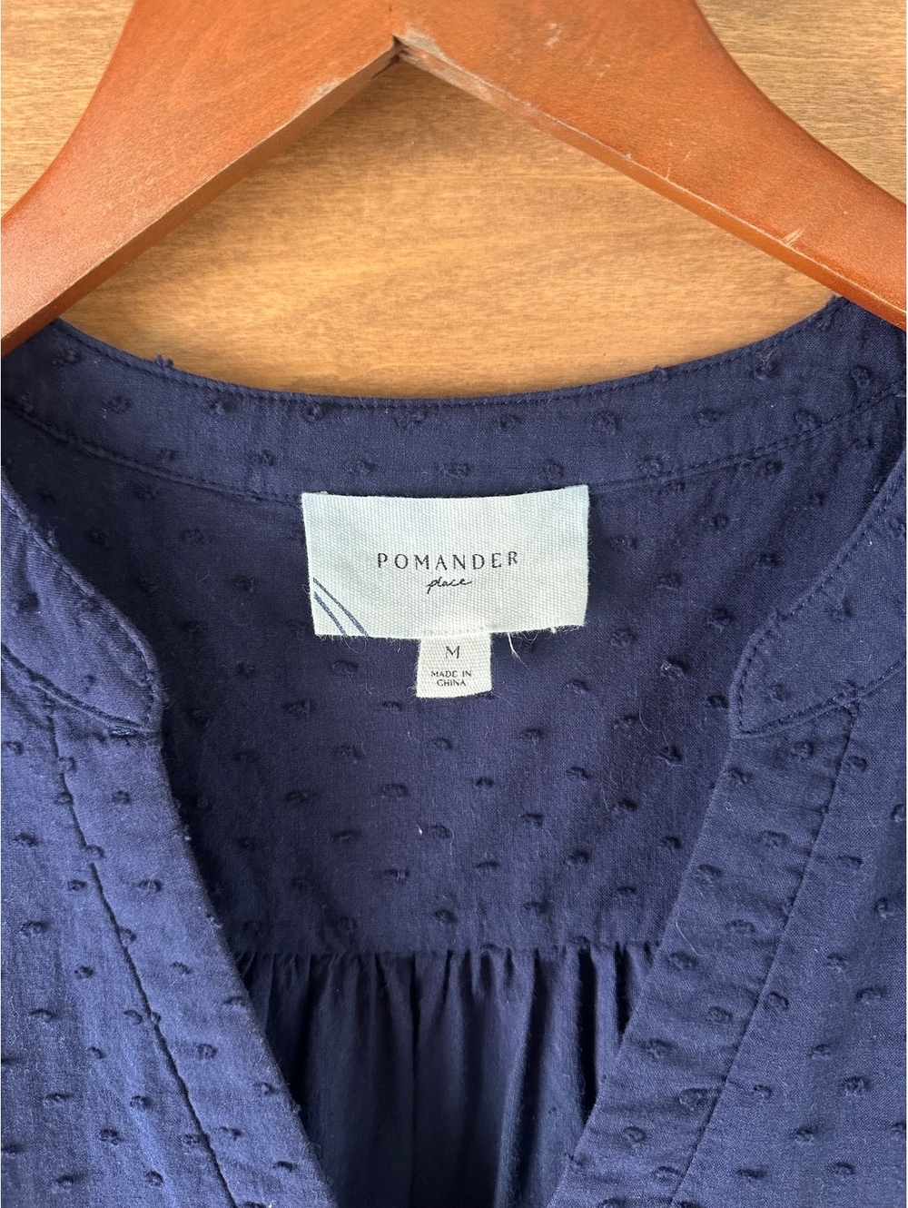 Pomander Place Tuckernuck Navy Swiss Dot Kenzo Mini Dress Women’s Medium - Picture 7 of 15